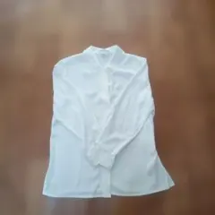 レース付き襟 ホワイト シャツ Sサイズ