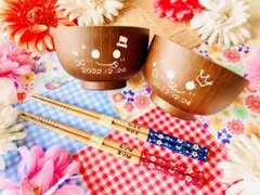 ばるさみこ様ご確認　名入れお椀&お箸ペア食器セット