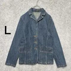 2554 デニムジャケット Lサイズ Gジャン 日本製 濃紺 きれいめカジュアル