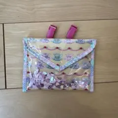 【新品未使用】移動ポケット ハート型ラメ入り