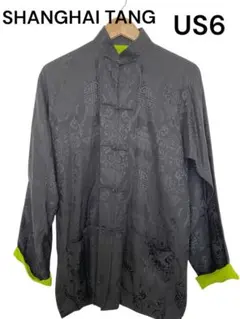 シャンハイタン 上海灘 チャイナ シャツ M （US6）黒
