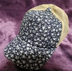 milsa ネイビー花柄メッシュキャップのサムネイル