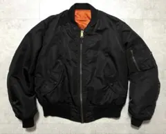 90s ALPHA USA製 MA-1 ブラック フライトジャケット