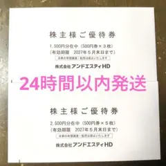 【最新】アンドエスティHD 株主優待券 4000円分のサムネイル