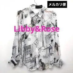 Libby&Rose リビーアンドローズ ブラウス イラスト プリント 長袖のサムネイル