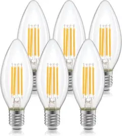 LED電球 E17 60W形相当 6W C35 電球色 シャンデリア