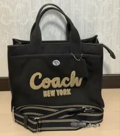 COACH キャンバス トートバッグ 34 CP158 ブラックのサムネイル