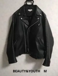 BEAUTY&YOUTH UKレザー ダブルライダースジャケット　М