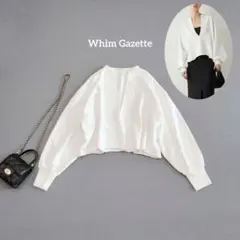 ウィムガゼット 近年 スエット Vネックプルオーバー オフホワイト FREE