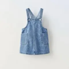 ZARA ハートデニムジャンパースカート