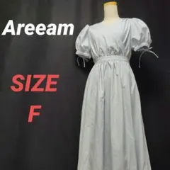Areeam　アリーム　ロングワンピース　マキシ　カシュクール　水色　リボンのサムネイル