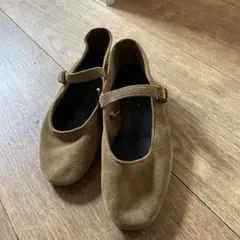 ZARA ブラウン スウェードバレエシューズ 38サイズ