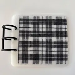 チェック柄リフィル 貯金 韓国 saving(黒リング付)