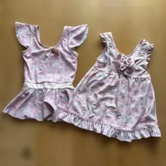 【100cm】マイメロディ 水着 2枚セット サンリオ ワンピース水着 女の子