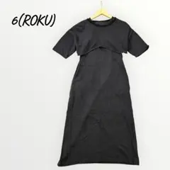 ROKU COTTON RAYON SHORT TOP DRESSワンピース S