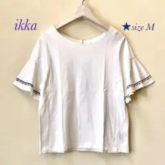 ikka★【刺繍入りフレア袖⭐︎半袖トップス】のサムネイル