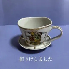 九谷焼/カップ&ソーサー/工藤完子作 /置物/インテリアのサムネイル