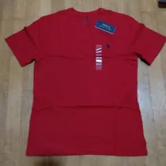 ポロラルフローレン VネックTシャツ ボーイズ のサイズL　ポニーロゴ刺繍　赤色