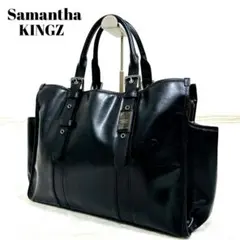 サマンサキングズ y2k トートバッグ ビジネスバッグ レザー ブラック