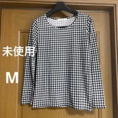 【未使用】ARROW アロー　ギンガムチェック 長袖シャツ M 黒　白