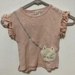 petit main フリル袖Tシャツ 90
