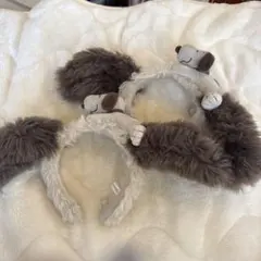 スヌーピーカチューシャ ユニバーサルスタジオジャパン ベージュ ブラウン