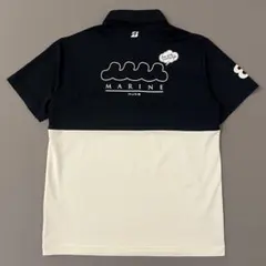 極美品 ムータマリンゴルフ ダイアゴナル ジャガード ポロシャツ 総柄