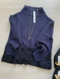 新品 1万 切り替え ラディエイト 異素材 ニット まとめて購入はお値下げ