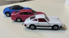 トミカ　ポルシェ 911S 組み立て工場　白/赤シート 他2台 計3台セット