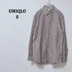 ユニクロ　エクストラファインコットン　ブロードストライプシャツ　綿100　S