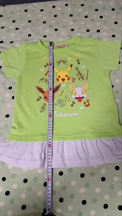 新品タグなしPokémon ピカチュウ イーブイ ワンパチ Tシャツ 130cm
