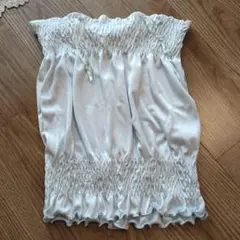 LUCCICA ベアトップ チューブトップ 水色 M
