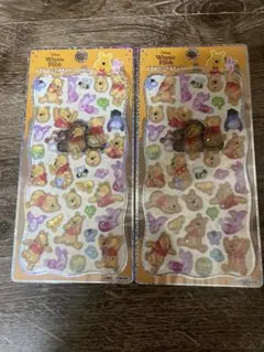 (正規品) 未開封Disney くまのプーさんプチドロップステッカー2点セット