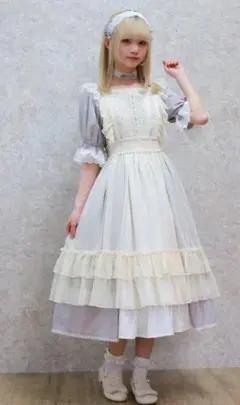 Chalmiere　シャルミエール　ドットチュールエプロン　キナリ