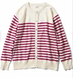 フェリシモ　IEDIT〈ニットカーディガン（フューシャピンク）〉