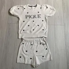 早い物勝ち！ジェラートピケ　ハートロゴジャガーセットアップ