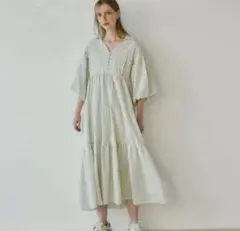完売品】OLUN バルーンスリーブタックワンピース きりまる Sサイズ