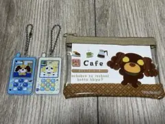 お茶犬 アクリルキーホルダー ミニクリアポーチ