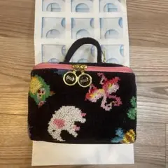 神崎恵 フェイラー ファンキーフォーチュン 巾着トートバッグ ネイビー