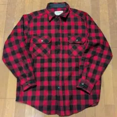 USA製70年代から80年代LLBEANウールプレイドシャツ　サイズXL