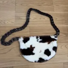 JEANASIS ジーナシス 牛柄 ファーバッグ カウ柄 ショルダー