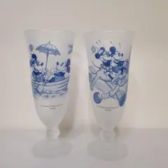 【未使用】ディズニー ペアグラス　レトロ（ミッキー・ミニー）