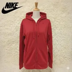 NIKE THERMA-FIT フルジップパーカー M 赤 ナイキ 保温 速乾