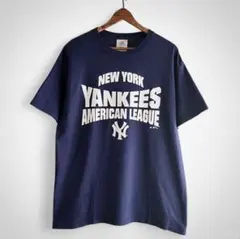 【希少・アディダス製】ニューヨークヤンキース Tシャツ ネイビー Lサイズ