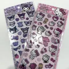 【正規品】キャンディグリッターステッカー　キティちゃん　クロミちゃん　ギャル