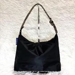 美品 Burberrys ショルダーバッグ ノバチェック ナイロン ブラックのサムネイル