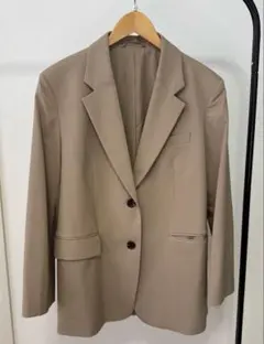 GU ベージュ オーバーサイズテーラードジャケット