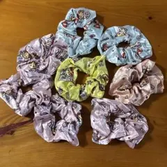 【匿名配送・送料無料】ハローキティ シュシュ 日焼けキティ シュシュ　8点セット