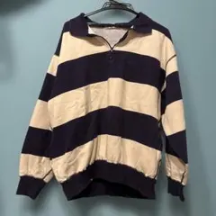 GAP SPORT ハーフジップ ポロシャツ ボーダーのサムネイル