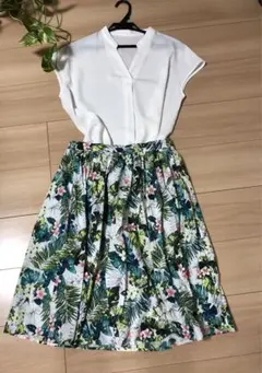 ROPÉ PICNIC フレアスカート 36 フローラル